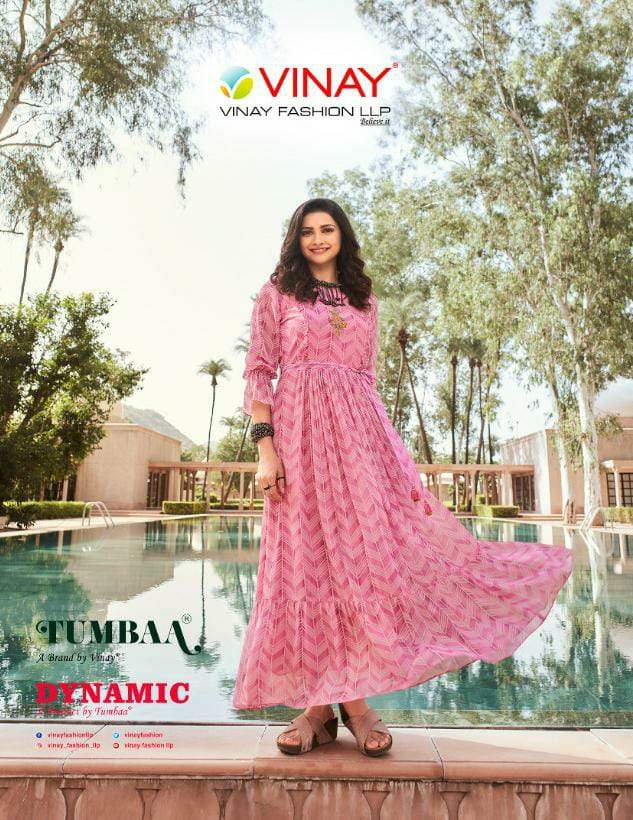 Vinay Tumbaa Dynamic Fancy Designer Georgette Party Wear Anarkali Kurti Collection